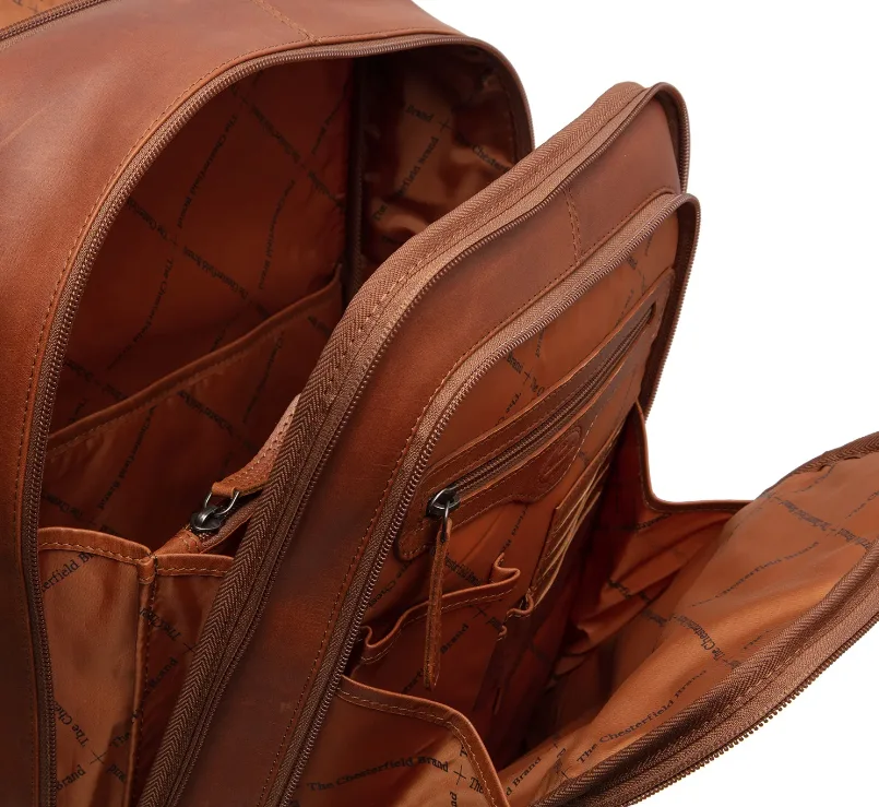 The Chesterfield Brand Sac à dos/ordi 14" cuir "Detroit" – Image 4