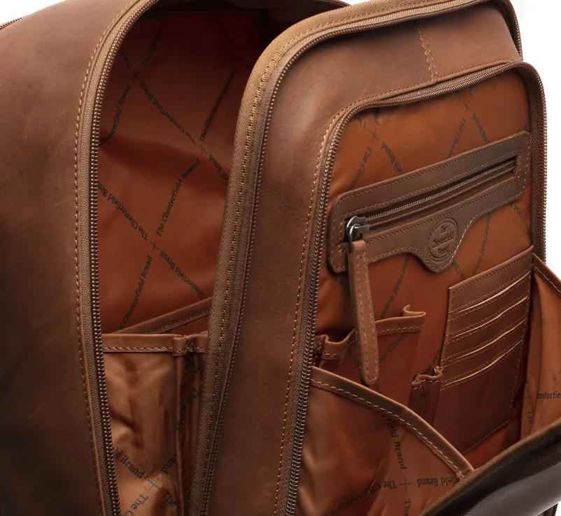 The Chesterfield Brand Sac à dos/ordi 14" cuir "Detroit" – Image 7